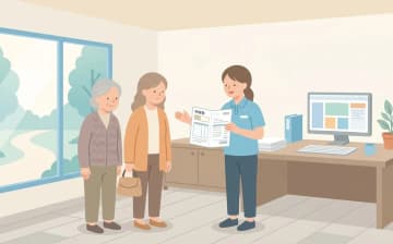 月額費用に含まれるもの｜介護施設の費用内訳と確認ポイントを表すイラスト