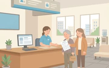 住民票・住所変更は必要か｜施設入居時の手続きを表すイラスト