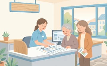 介護保険で使える施設サービスとは｜種類・自己負担・軽減のしくみを表すイラスト