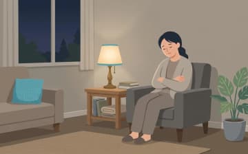 介護疲れを感じたときの相談先と休む方法を表すイラスト