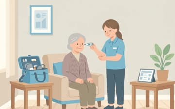 看護小規模多機能型居宅介護（看多機）とは｜小多機との違いと選び方を表すイラスト