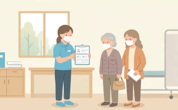 感染症がある場合の受け入れ確認｜施設探しで確かめることを表すイラスト