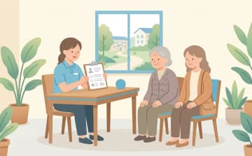入居審査で確認されること｜老人ホームの審査の中身と備え方を表すイラスト
