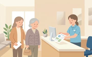 生活保護で老人ホームに入れるかを表すイラスト