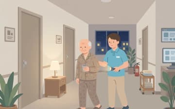 生活リズムに不安がある場合の施設選び｜夜間体制・医療連携の確認ポイントを表すイラスト
