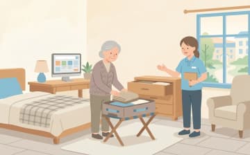 体験入居で確認することを表すイラスト