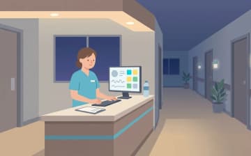 夜間の医療対応を確認する方法を表すイラスト