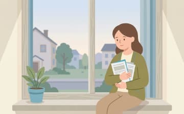 介護施設への罪悪感を整理する考え方を表すイラスト