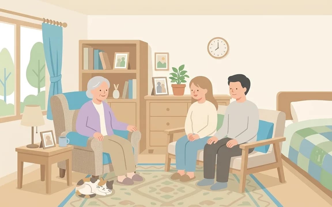 住宅型有料老人ホームのイメージイラスト