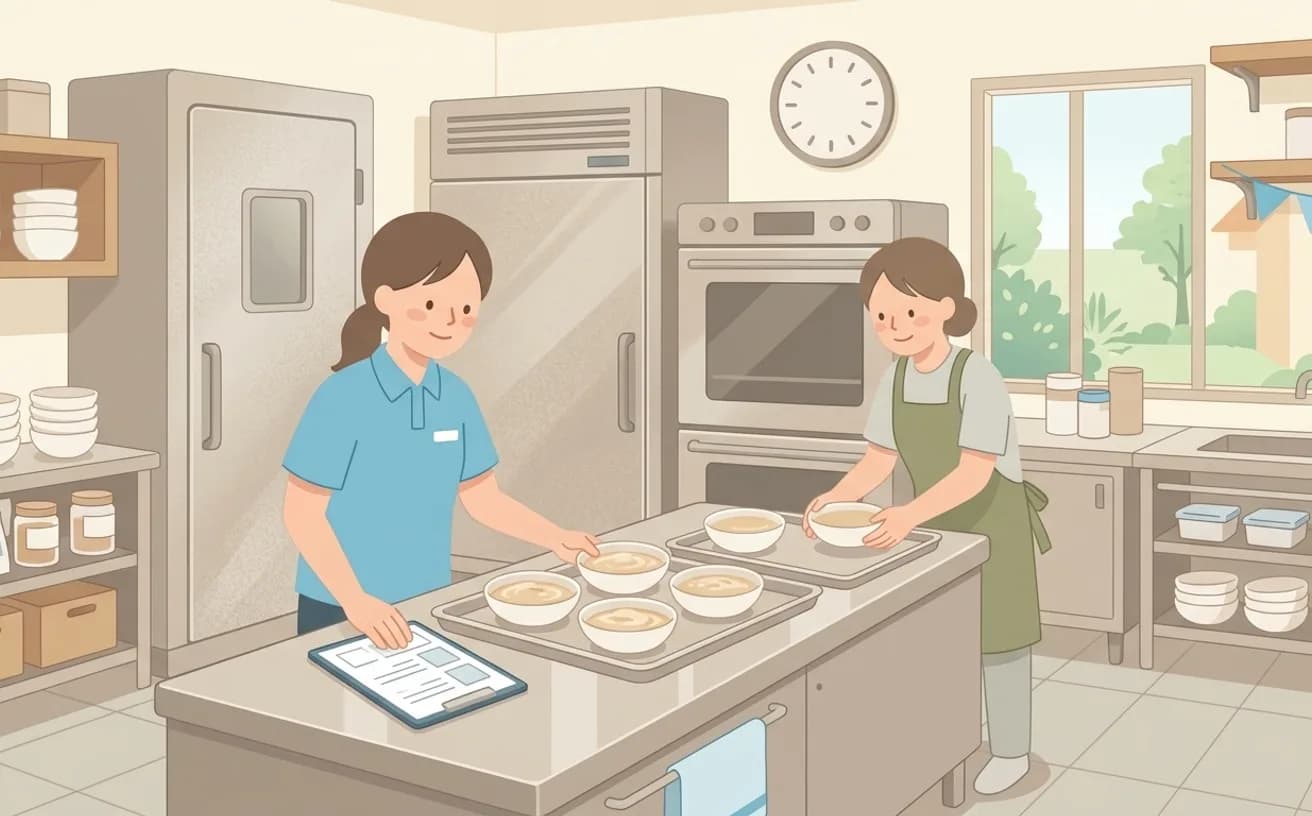 食事制限に対応できる老人ホームの探し方|療養食・嚥下食・経管栄養で確認することを表すイラスト