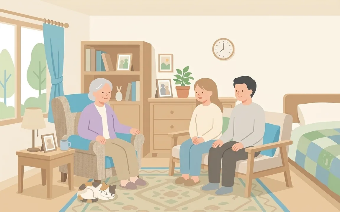 住宅型有料老人ホームのイメージイラスト